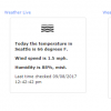 Weather checking dashlet